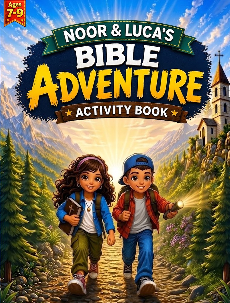 Noor and Luca's Bible Adventure Activity Book cover
